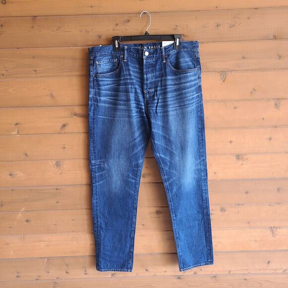 American Eagle Outfitters Other - American Eagle Athletic Fit Jeans NWT 36x34 Dark Wash Denim Button Fly Jean